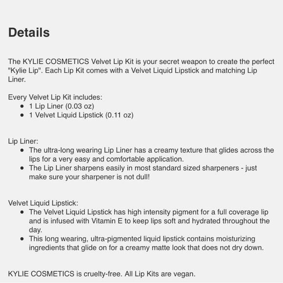 Kylie Velvet Liquid Lipstick & Lip Liner Set 👄 in the shade "𝙱𝙰𝚁𝙴" - Picture 4 of 6